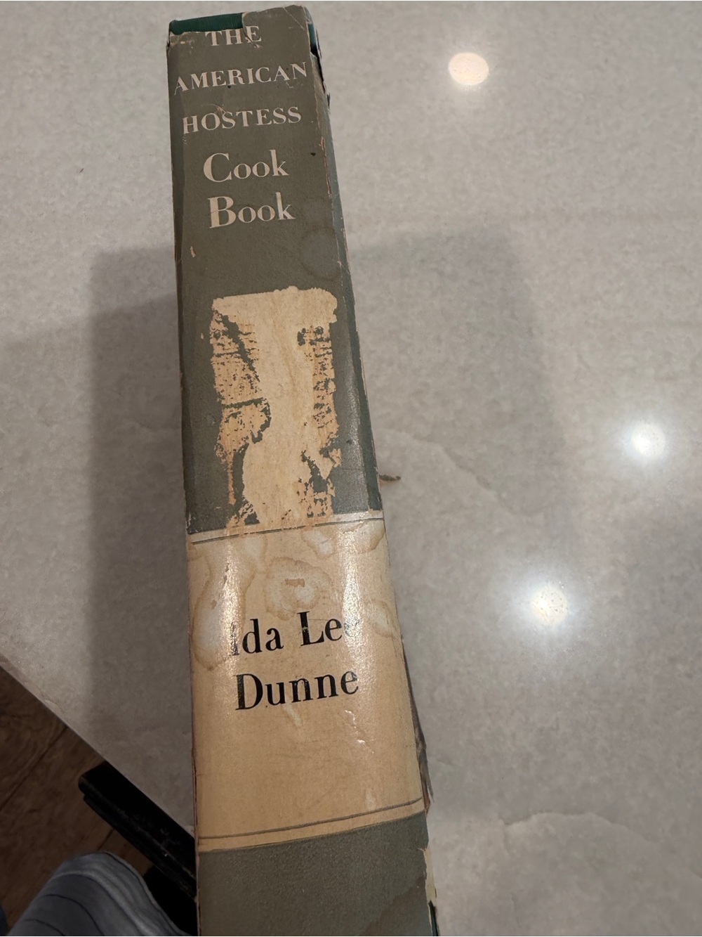 The American Hostess Cook Book - Green & Cream Hardcover Spine 1941